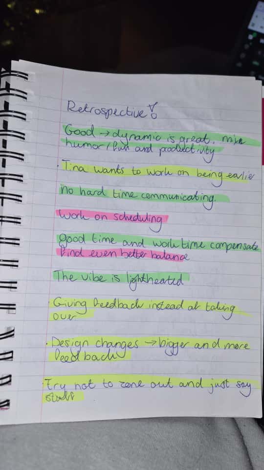 Notes of the first retrospective