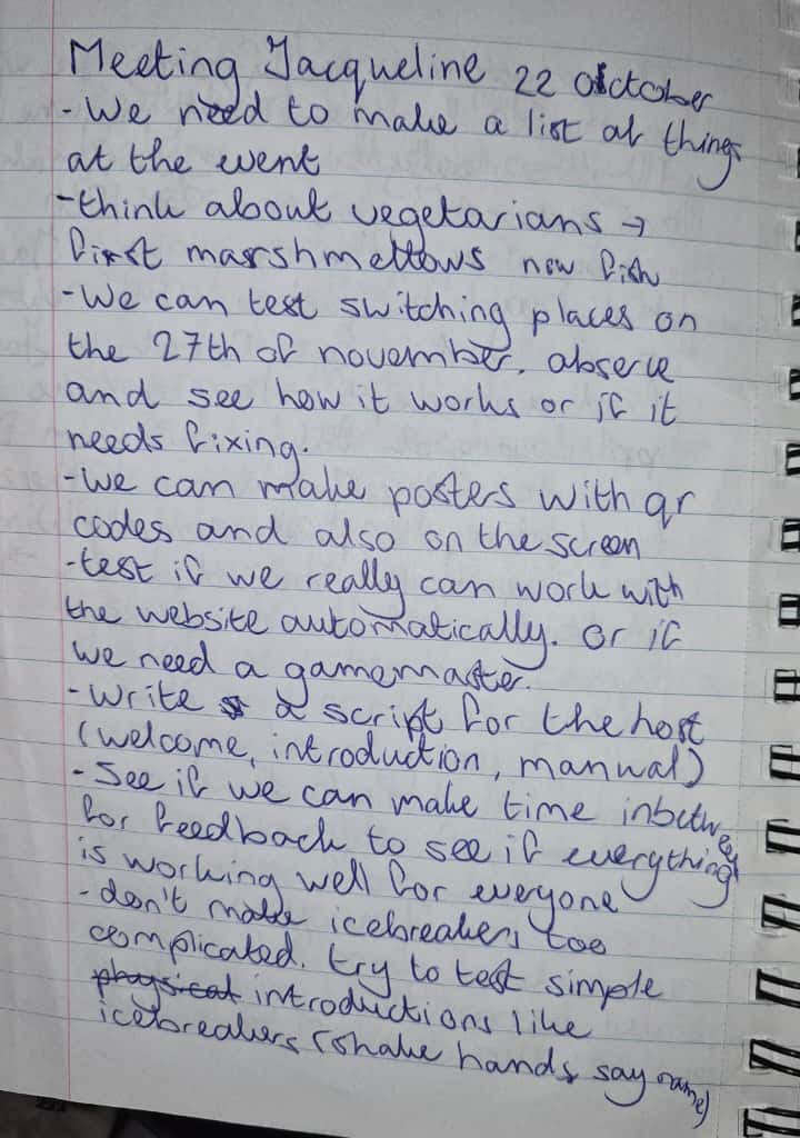 Notes of the 3rd client meeting