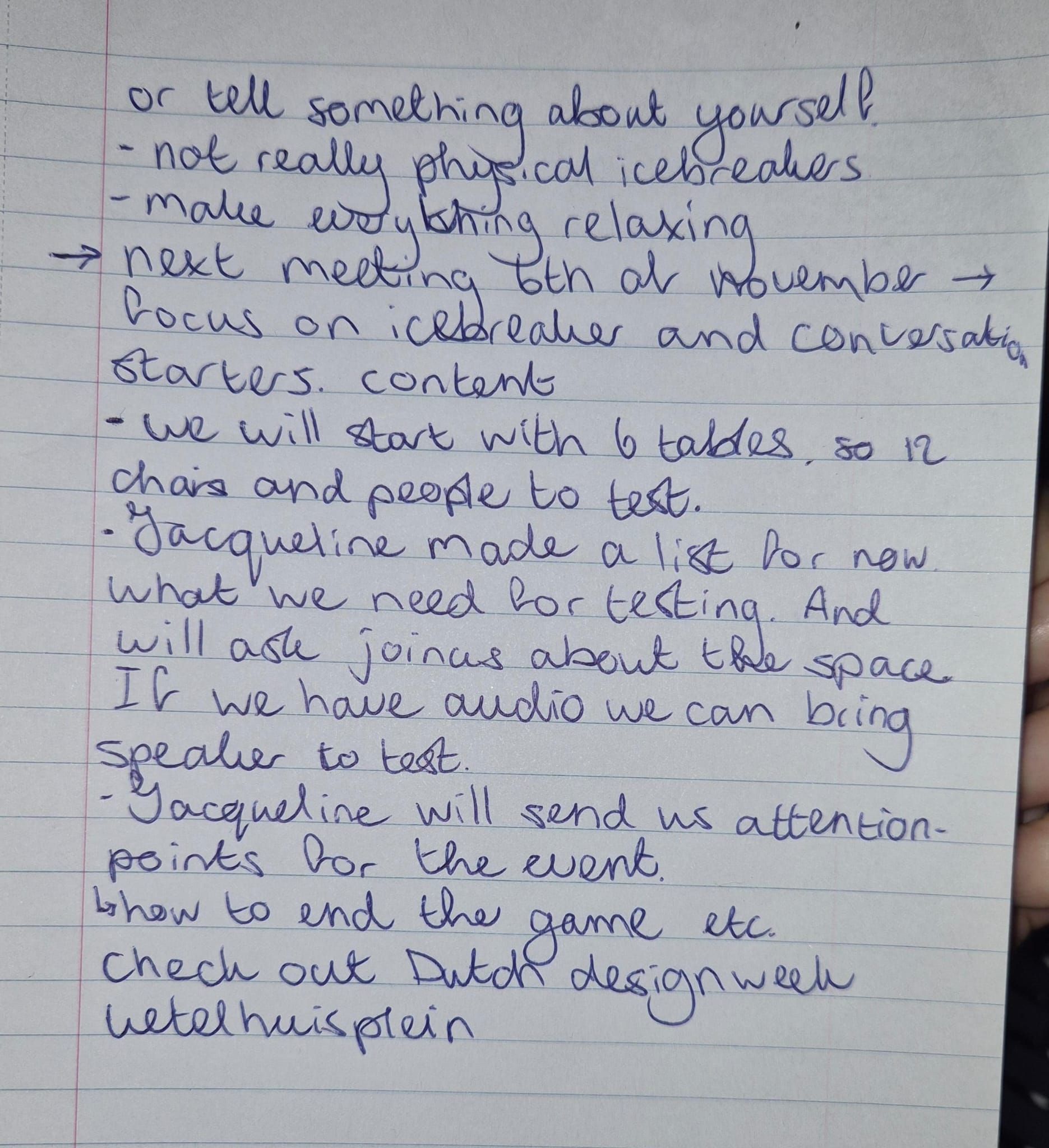 Notes of the 3rd client meeting