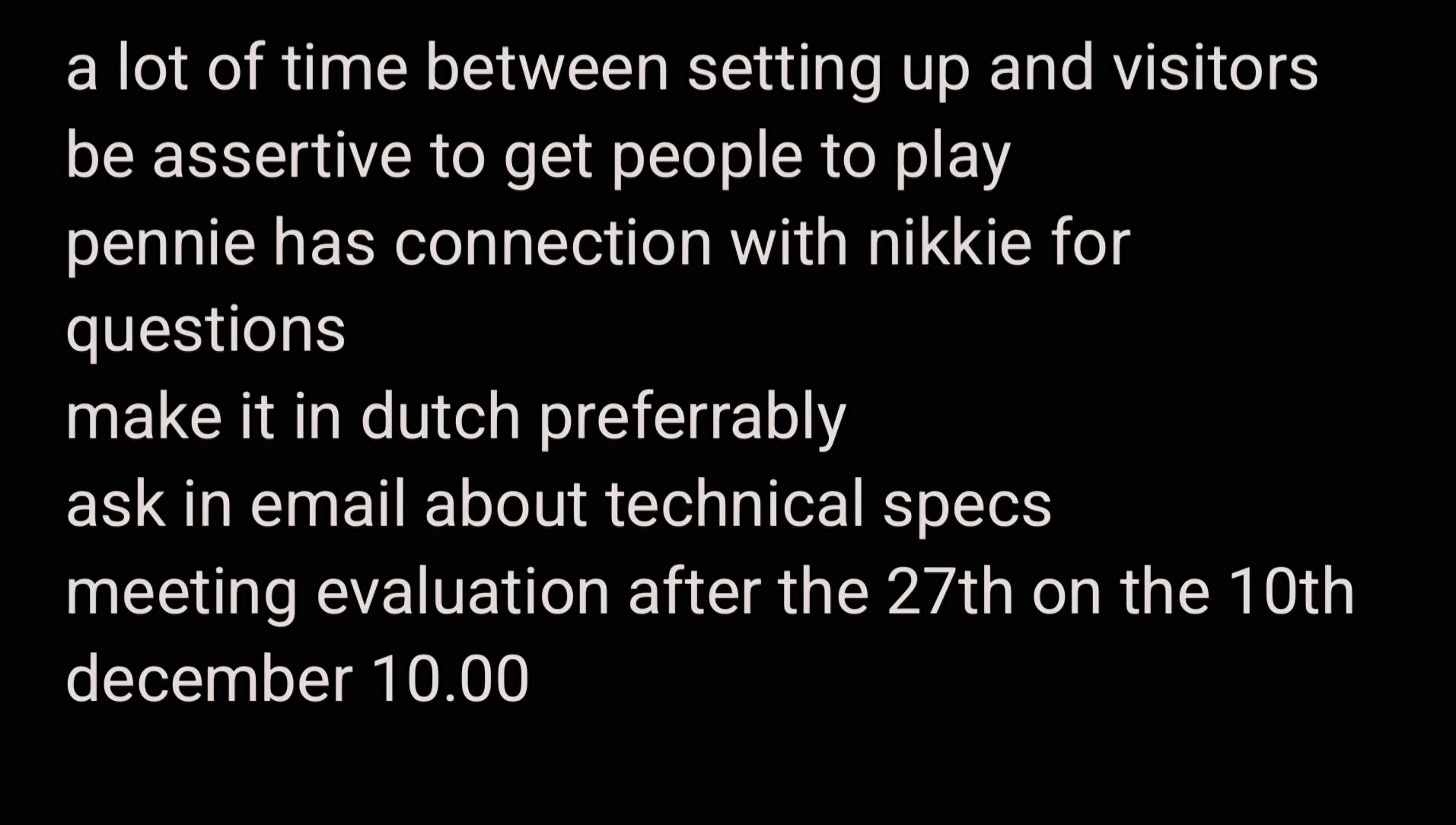 Notes of the 4th client meeting