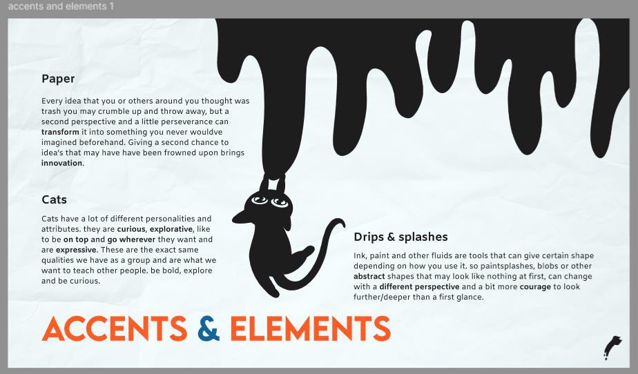 Explanation of accents & elements