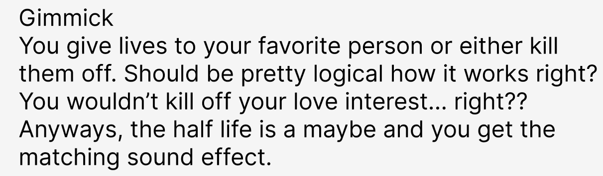 Dating app gimmick screenshot