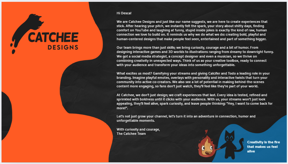 Motivation letter for Desca