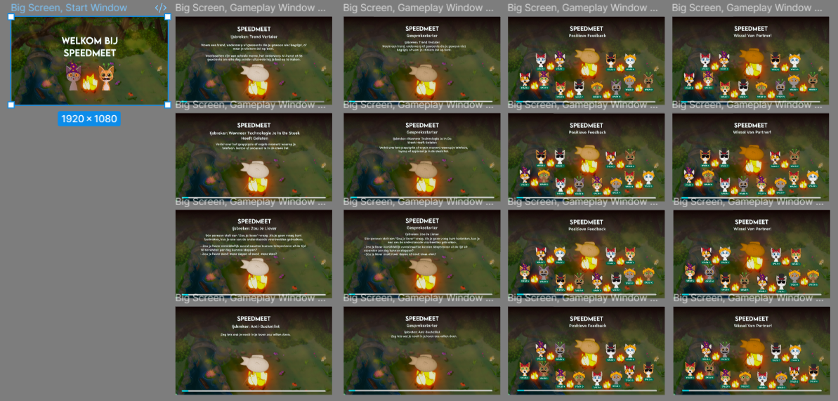 The big screen of the prototype