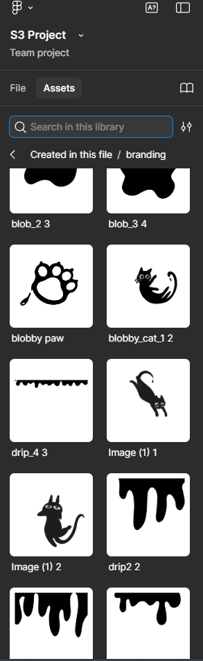 My illustrations as assets in figma